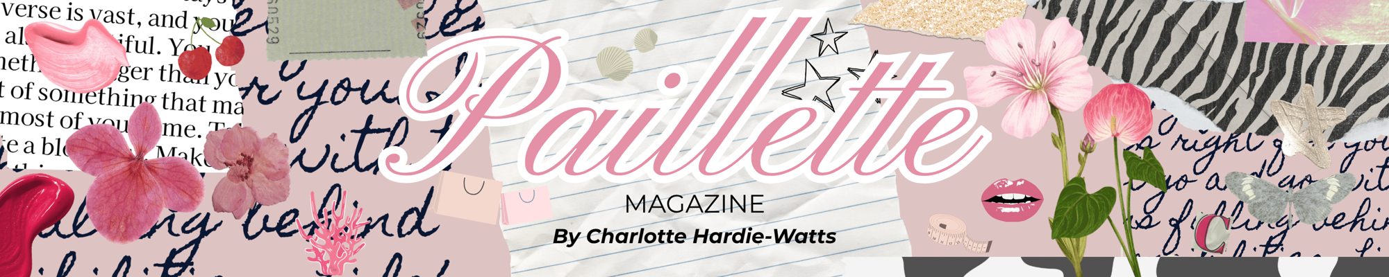 Paillette Magazine by Charlotte Hardie-Watts collage banner